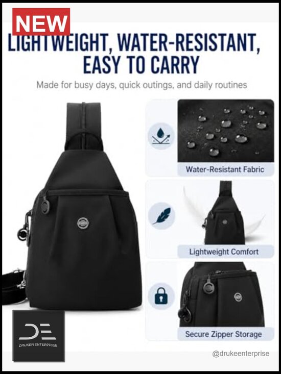 Water-Resistant Sling Backpack Travel Work Gym Students Daily main image 5